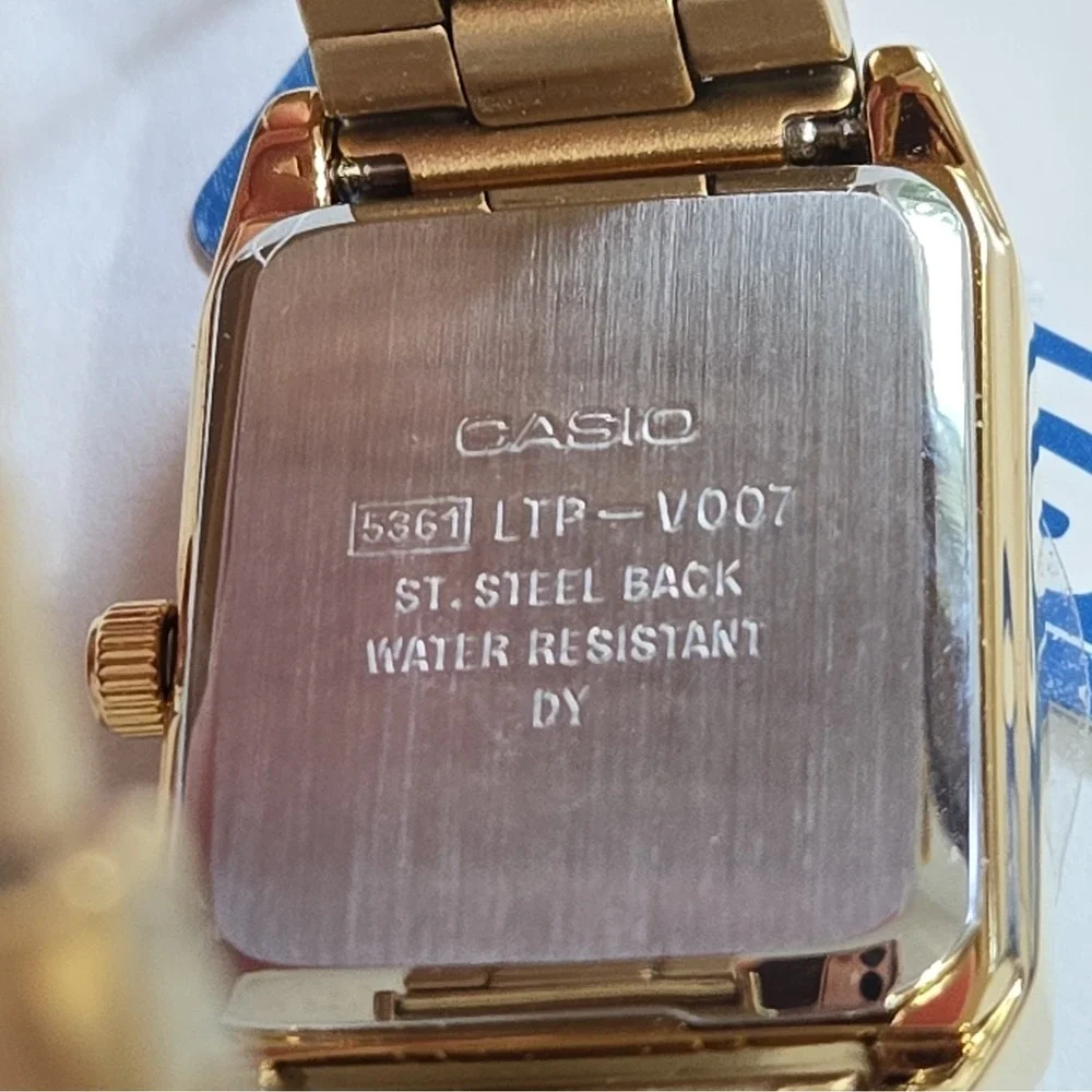 NIB Casio LTP-V007 Goldtone Womens 29mm Watch. Quartz,Analog,Water-Resist,SS.